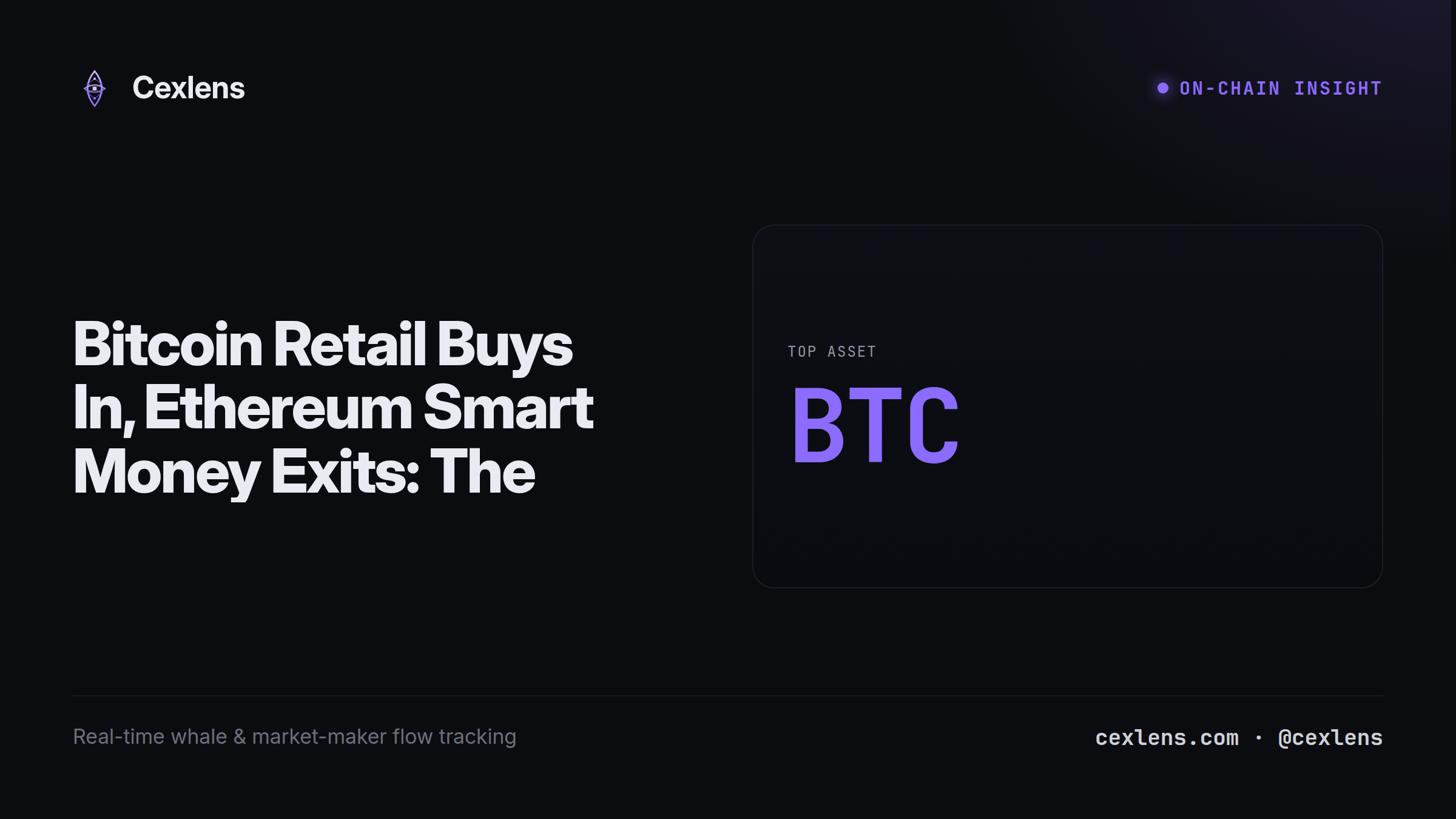 Роздрібні інвестори скуповують Bitcoin, розумні гроші виходять з Ethereum: розкол на ринку